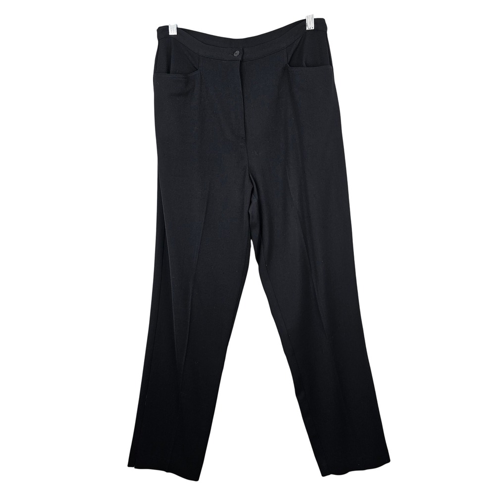 J Jill‎ Wool Blend Dress Pants Black Career Professional Womens Size 12